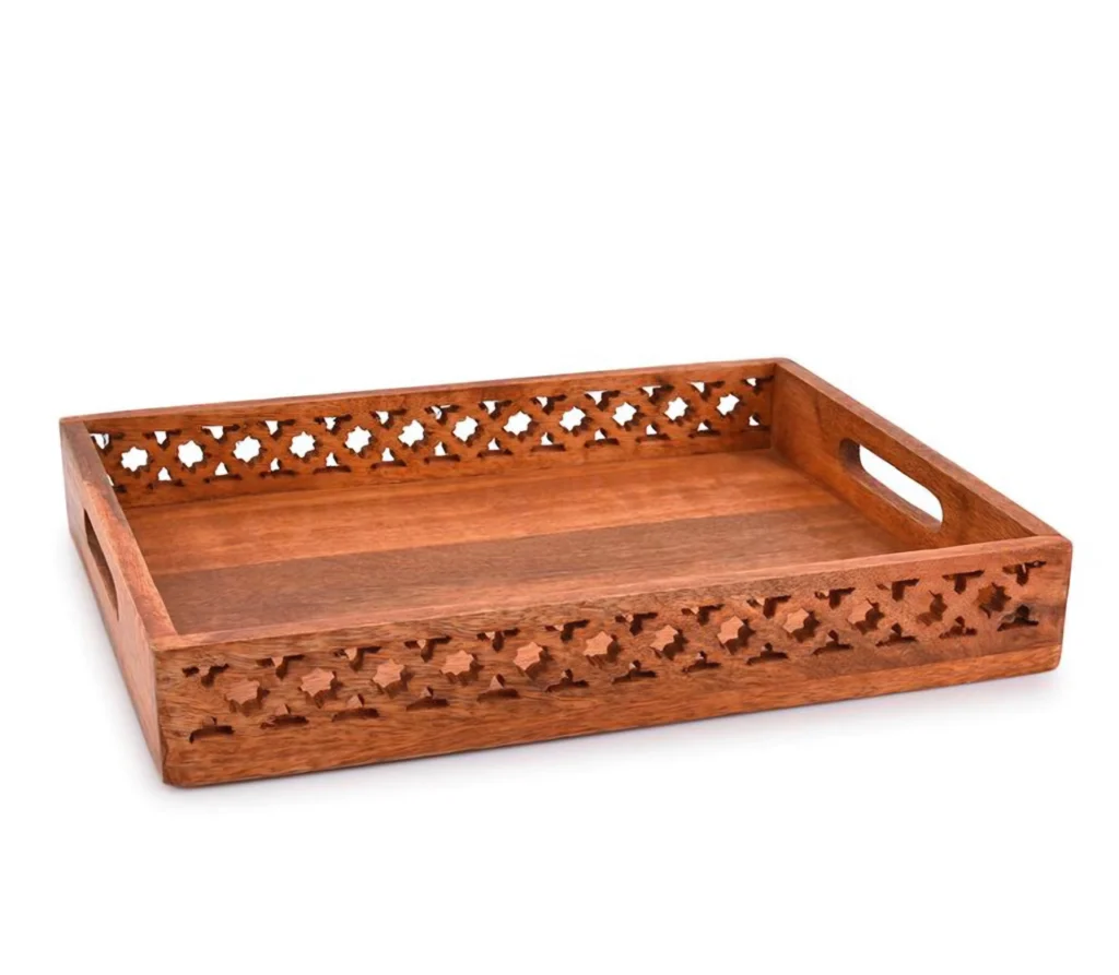 Tray Wooden Carved 3